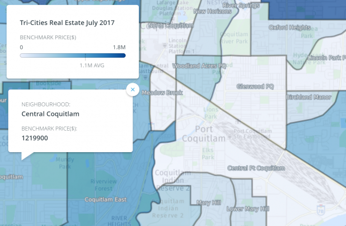 Coquitlam Real Estate July 2017 Heat Map Coquitlam Real Estate July 2017 Heat Map