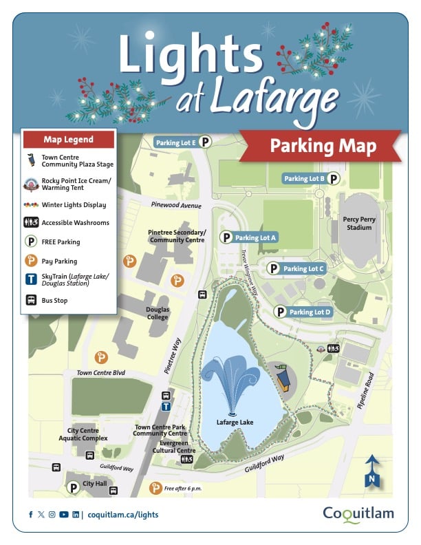 Lights at Lafarge Map
