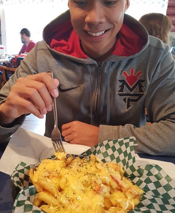 Having a Lobster Poutine in Nova Scotia radner reyes lobster poutine