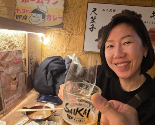 A fun drink time with family